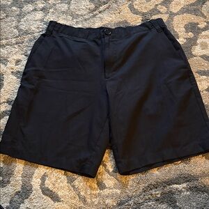 Men's Stylish Black Flat Front Shorts